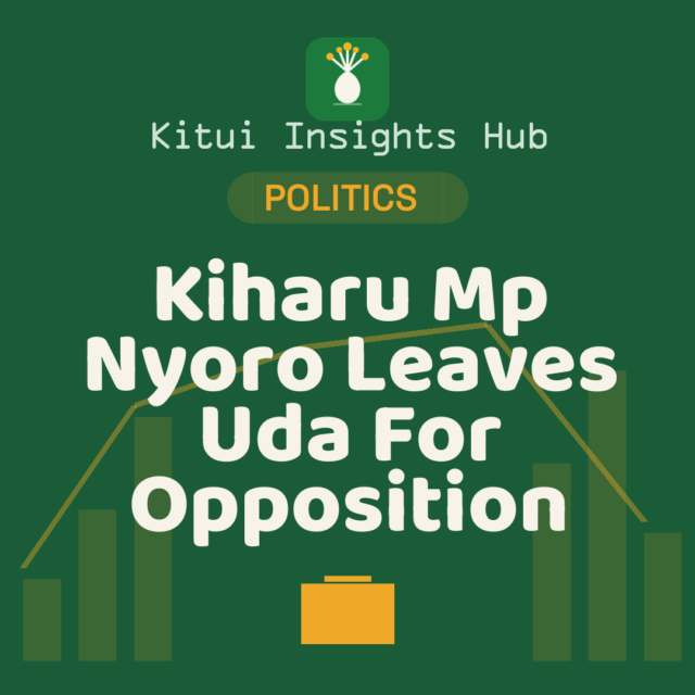 Kiharu MP Nyoro Leaves UDA For Opposition